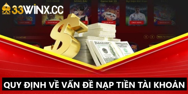 Điều khoản sử dụng về vấn đề nạp tiền