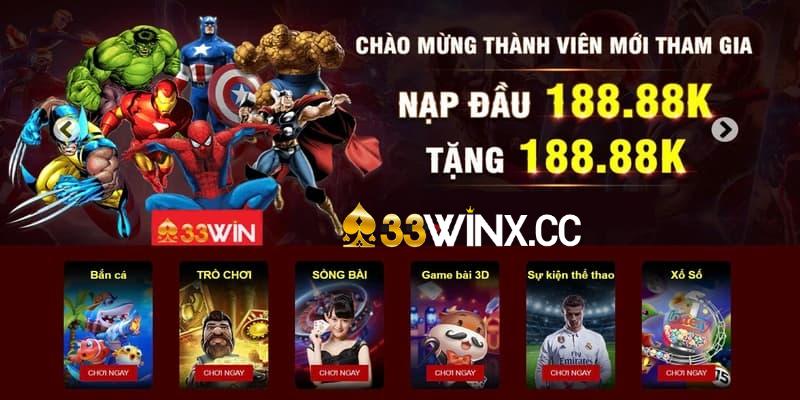 Giới thiệu các chương trình khuyến mãi 33WIN