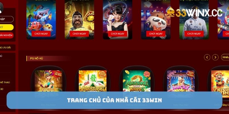 Trang chủ của nhà cái 33win